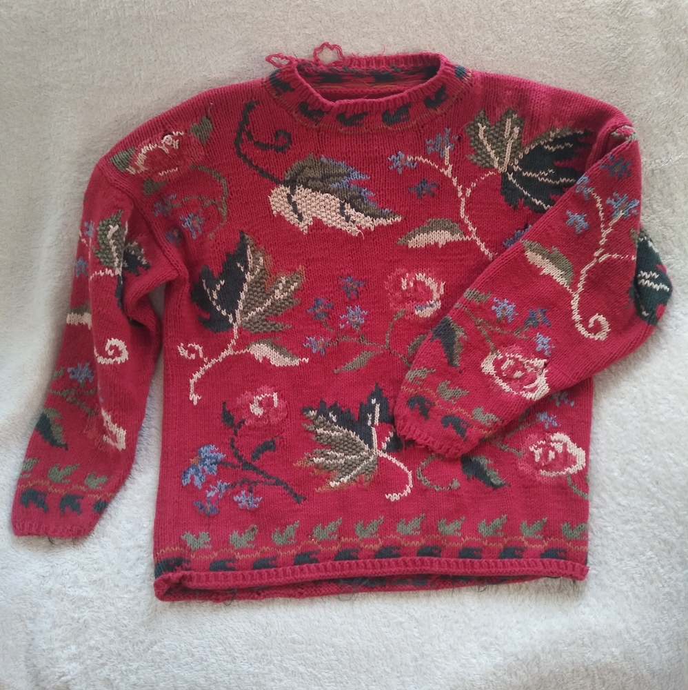 Vintage Floral Sweater